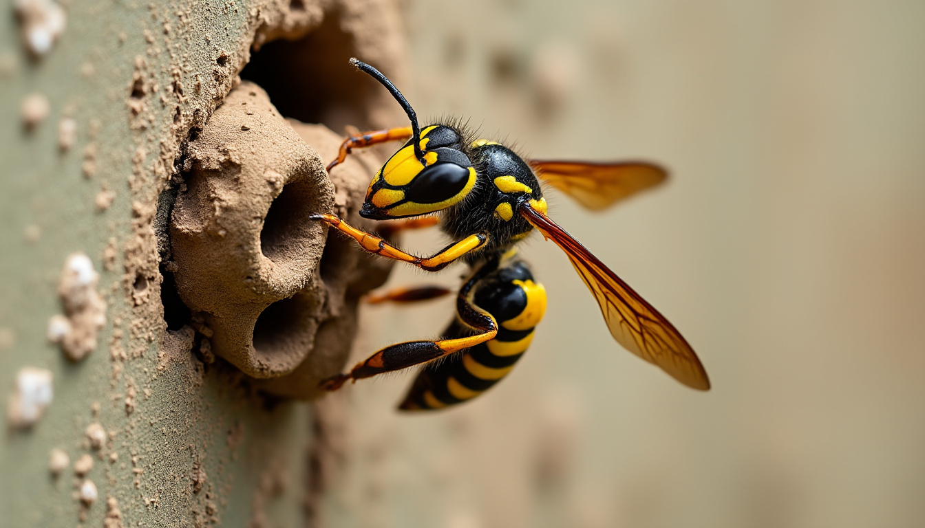 découvrez comment identifier un nid de guêpe maçonne et apprenez les méthodes efficaces pour le gérer en toute sécurité dans votre habitat.